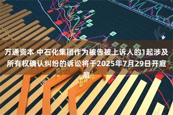 万通资本 中石化集团作为被告被上诉人的1起涉及所有权确认纠纷的诉讼将于2025年7月29日开庭